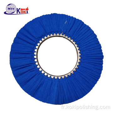 Roue de polissage pliante bleue de type z